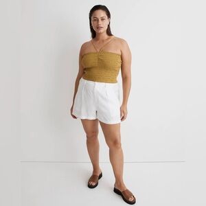 Madewell Smocked Halter Crop Top Size XXL | Citrus Lime 90s Inspired